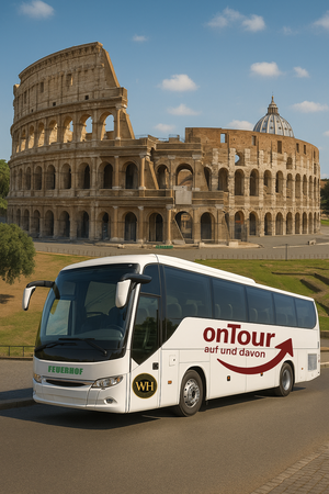 mit dem Bus nach Rom